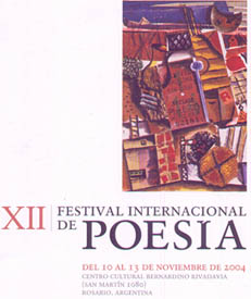  Afiche del Festival de Poesía con la pintura `Viaje a San Cugat’  (1976) de Adolfo Nigro 
