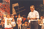 Julio Vacaflor durante la grabación del programa