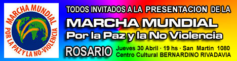 Banner PRESENTACION OFICIAL MARCHA MUNDIAL EN ROSARIO ARGENTINA