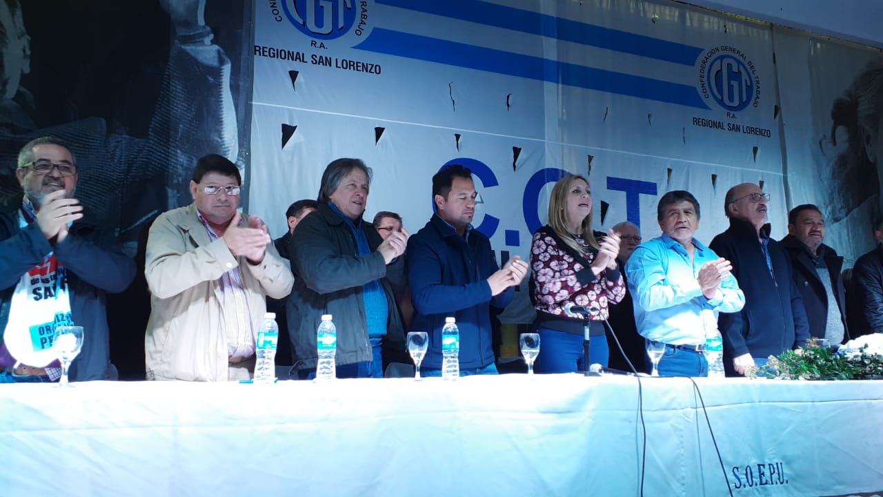 VIDEOS: CGT San Lorenzo, Marilin Sacnun y Carlos Tomada en fuerte apoyo a la fórmula Alberto Fernández Presidente Cristina Vice