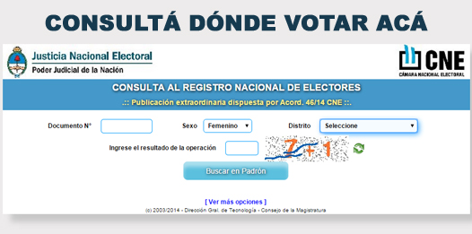 ¿DONDE VOTO EN LAS PASO? Consúltalo Aquí, porque en las nacionales cambian de escuelas y mesas