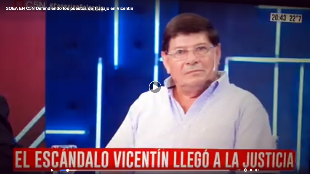 VIDEO: #VICENTIN: SOEA expuso en C5N la defensa de los puestos de trabajo