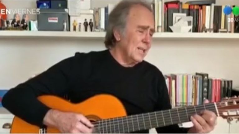 Video: Joan Manuel Serrat saluda a los argentinos y les canta desde su cuarentena en Barcelona