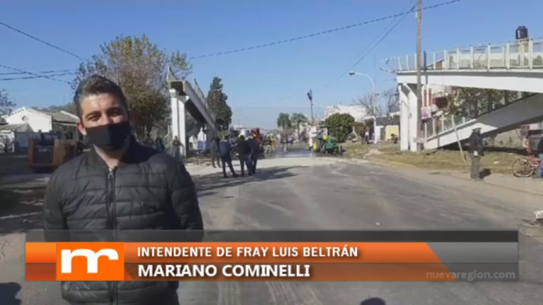 Video: Con el Intendente Mariano Cominelli sobre el derrumbe de la famosa pasarela de Fray Luis Beltrán