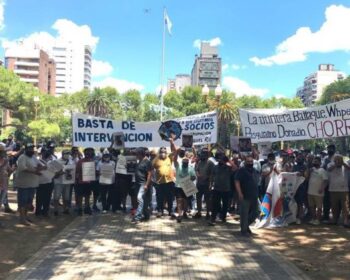 20210121 Protesta Socios y Trabajadores Cooperativa Portuaria en Rosario