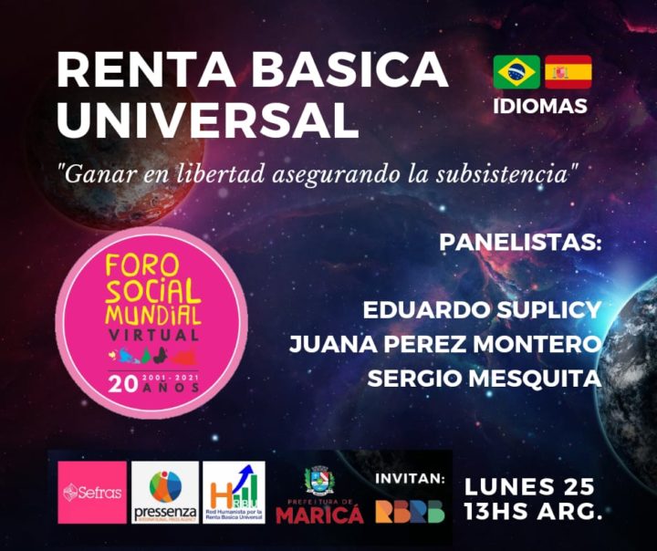 La Renta Básica Universal e Incondicional también estará presente en el Foro Social Mundial