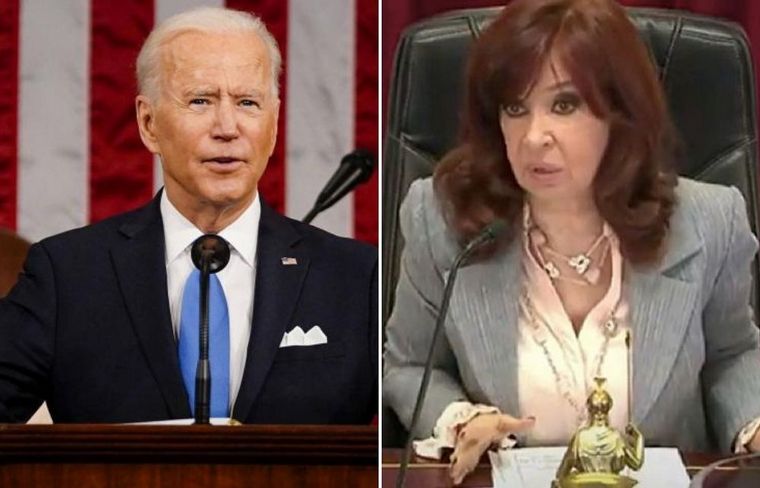 Cristina sorprendida por el discurso «Peronista» de Biden ante el Congreso de EEUU