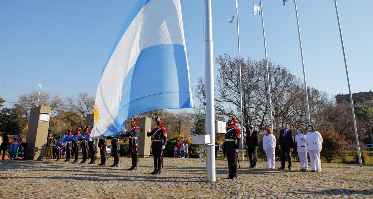 San Lorenzo recordó la Declaración de la Independencia con un acto en el Campo de la Gloria