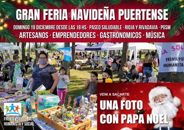 Domingo 19 Diciembre Gran Feria Puertense con la presencia de Papá Noel