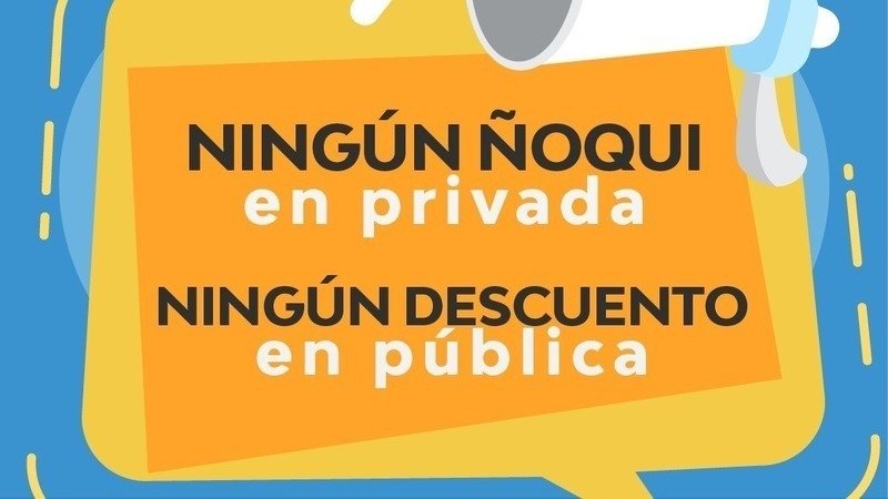 SADOP Propone: Ningún ñoqui en privada. Ningún descuento en pública