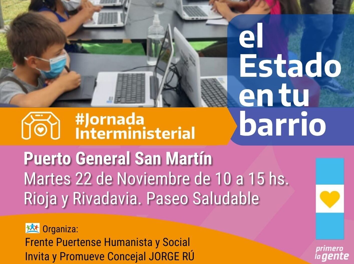 Concejal Jorge Rú invita a jornada «El Estado en tu Barrio» en Puerto General San Martín