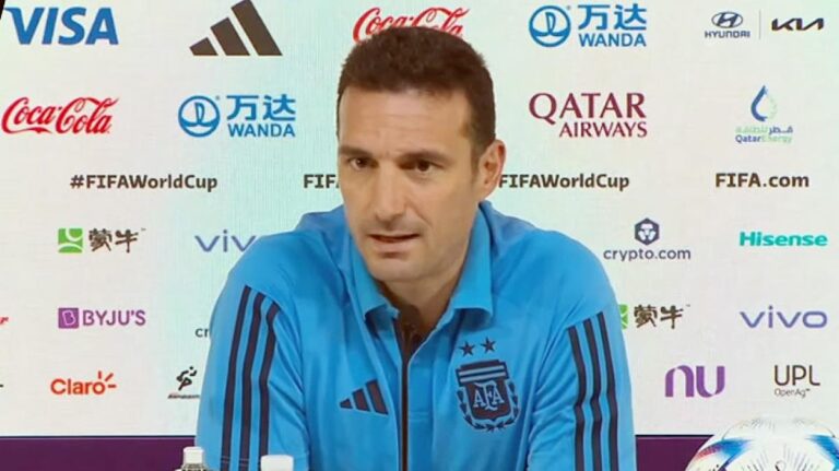 Scaloni: «Messi entrenó normalmente»