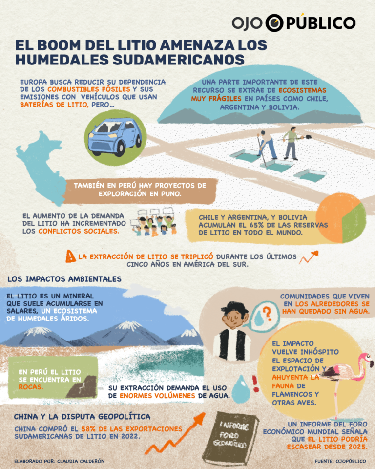 El boom del litio en Europa presiona los ecosistemas de los países sudamericanos