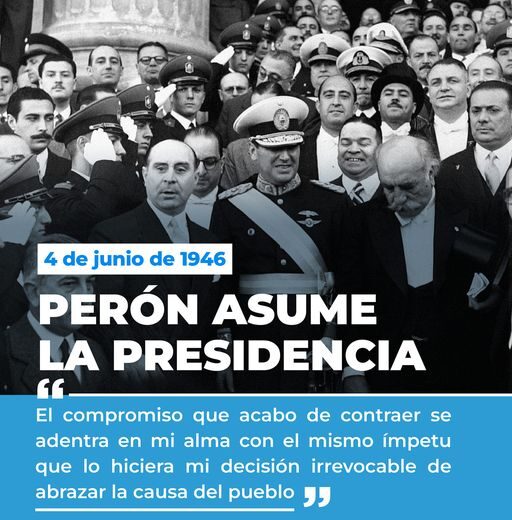 19460604 JUAN DOMINGO PERON ASUME SU PRIMER PRESIDENCIA