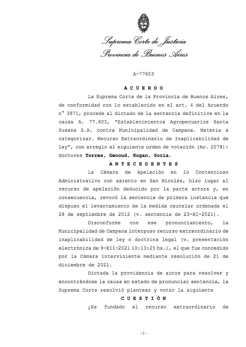 Provincia de Buenos Aires: el máximo tribunal fijó mil metros de distancia para las fumigaciones con agrotóxicos