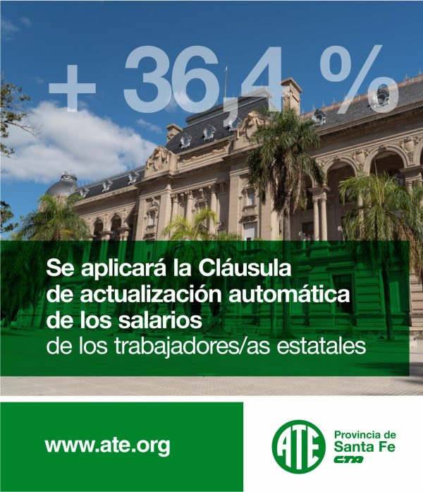 Salarios: ATE Reclama que se aplique la cláusula pactada de actualización automática