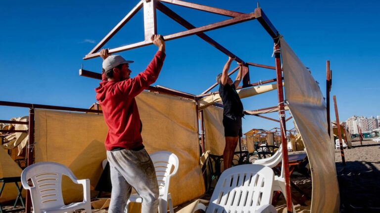 Temporal en Miramar: un muerto, barrios sin luz, árboles caídos y estructuras dañadas