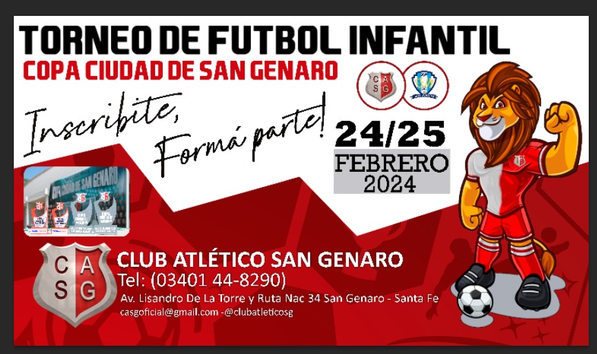 Torneo de fútbol infantil en San Genaro