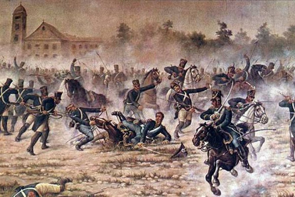 3 DE FEBRERO COMBATE DE SAN LORENZO CABRAL SAN MARTIN GRANADEROS A CABALLO