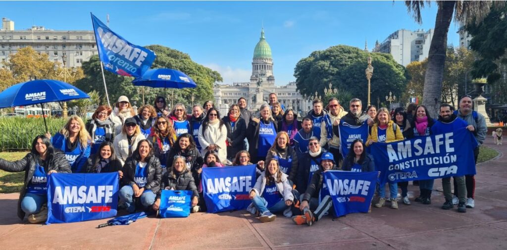 AMSAFE San Lorenzo participó del acto frente al Congreso de la Nación