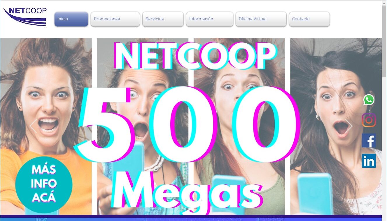 NETCOOP WEB INTERNET 500 MEGAS