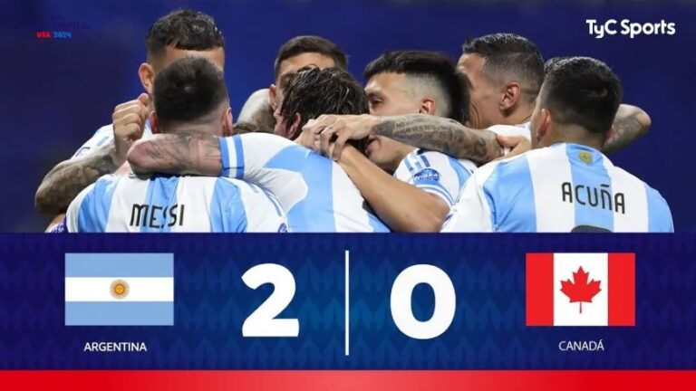 La Selección Argentina venció en el debut a Canadá con un segundo tiempo arrollador