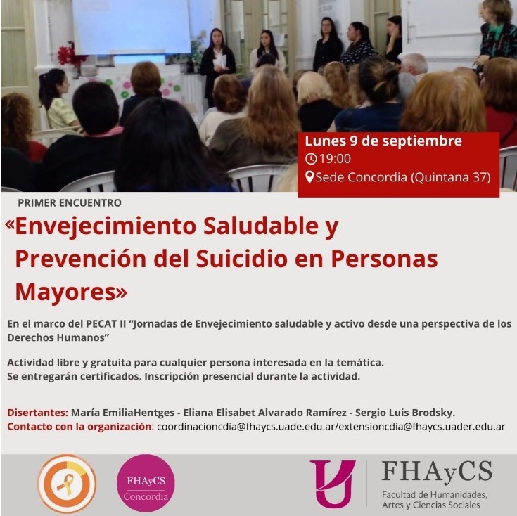 Concordia: Envejecimiento Saludable y Prevención del Suicidio en Personas Mayores