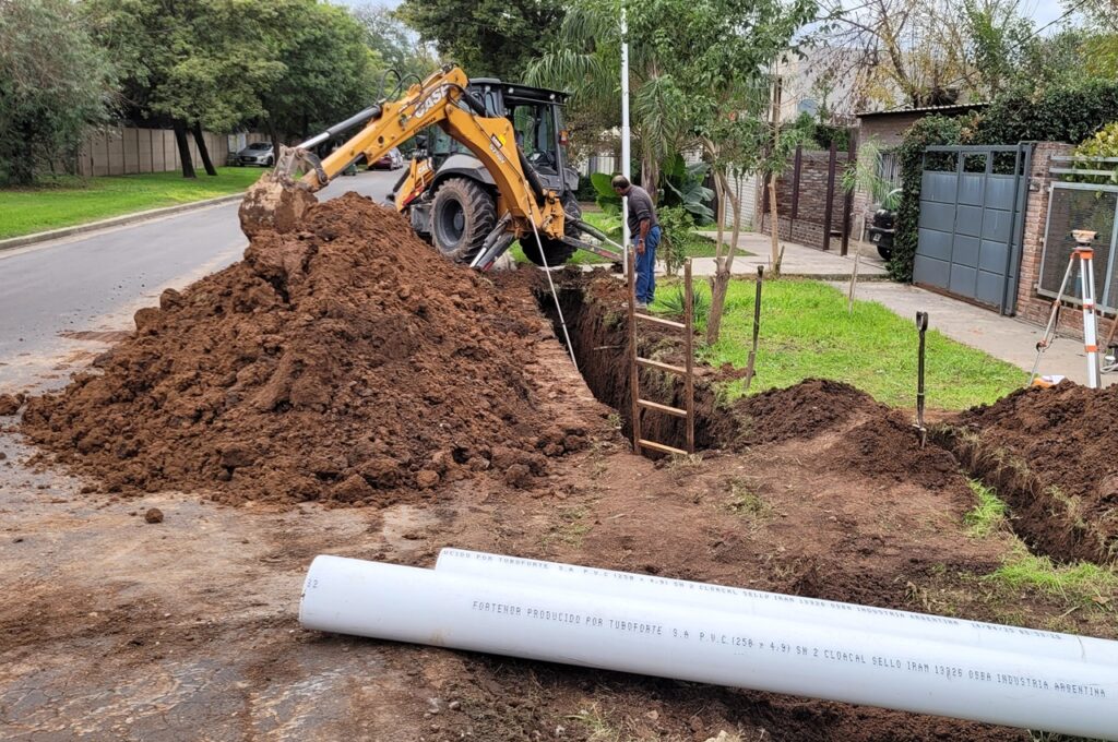 Avanza la construcción de la planta depuradora para las cloacas de Bouchard y los barrios del sur Avanza la construcción de la planta depuradora para las cloacas de Bouchard y los barrios del sur