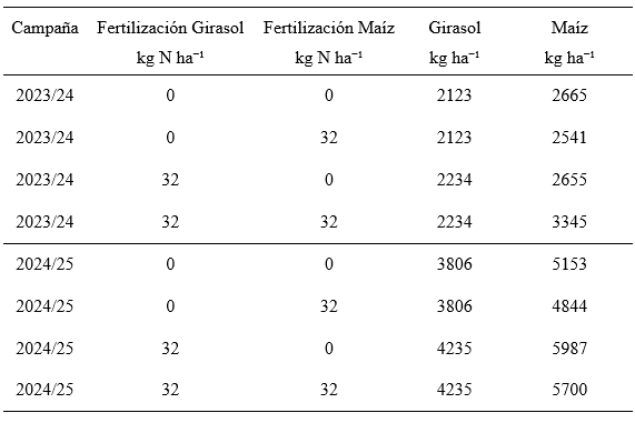 cuadro maiz sobre girasol