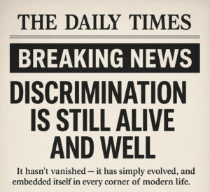 Noticias de última hora: La discriminación sigue viva Noticias de última hora: La discriminación sigue viva