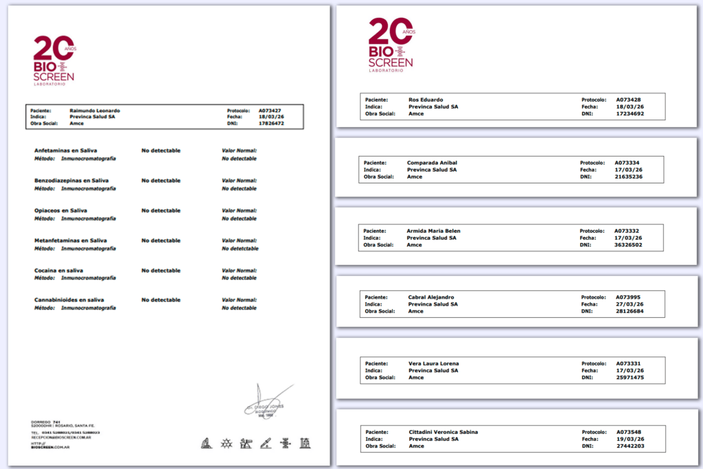 El intendente y sus secretarios se realizaron análisis toxicológicos