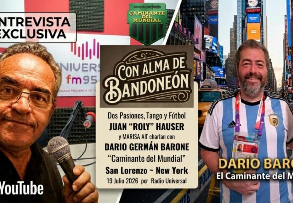 Juan Roly Hauser entrevista a Darío Barone: San Lorenzo y New York unidas por dos pasiones, los Tangos y el Fútbol Juan Roly Hauser entrevista a Darío Barone: San Lorenzo y New York unidas por dos pasiones, los Tangos y el Fútbol