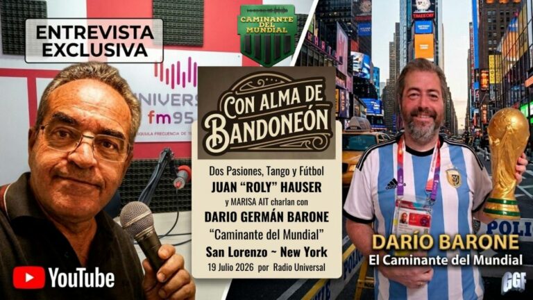 Juan Roly Hauser entrevista a Darío Barone: San Lorenzo y New York unidas por dos pasiones, los Tangos y el Fútbol Juan Roly Hauser entrevista a Darío Barone: San Lorenzo y New York unidas por dos pasiones, los Tangos y el Fútbol